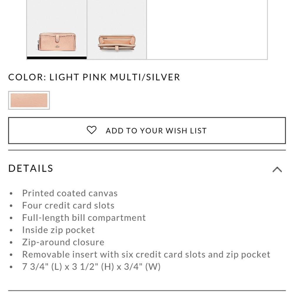 *1 Left* Coach Daisy Multifunction Wallet - Picture 8 of 8